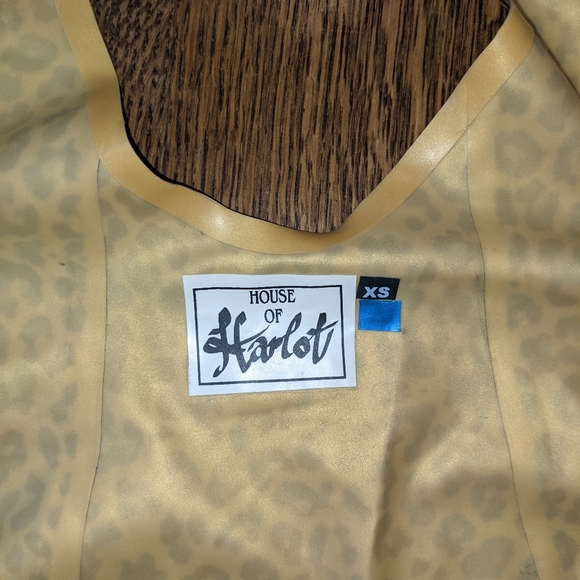 SOLD! House of Harlot Latex Cheetah Mini Dress Fetish XS - Picture 6 of 7